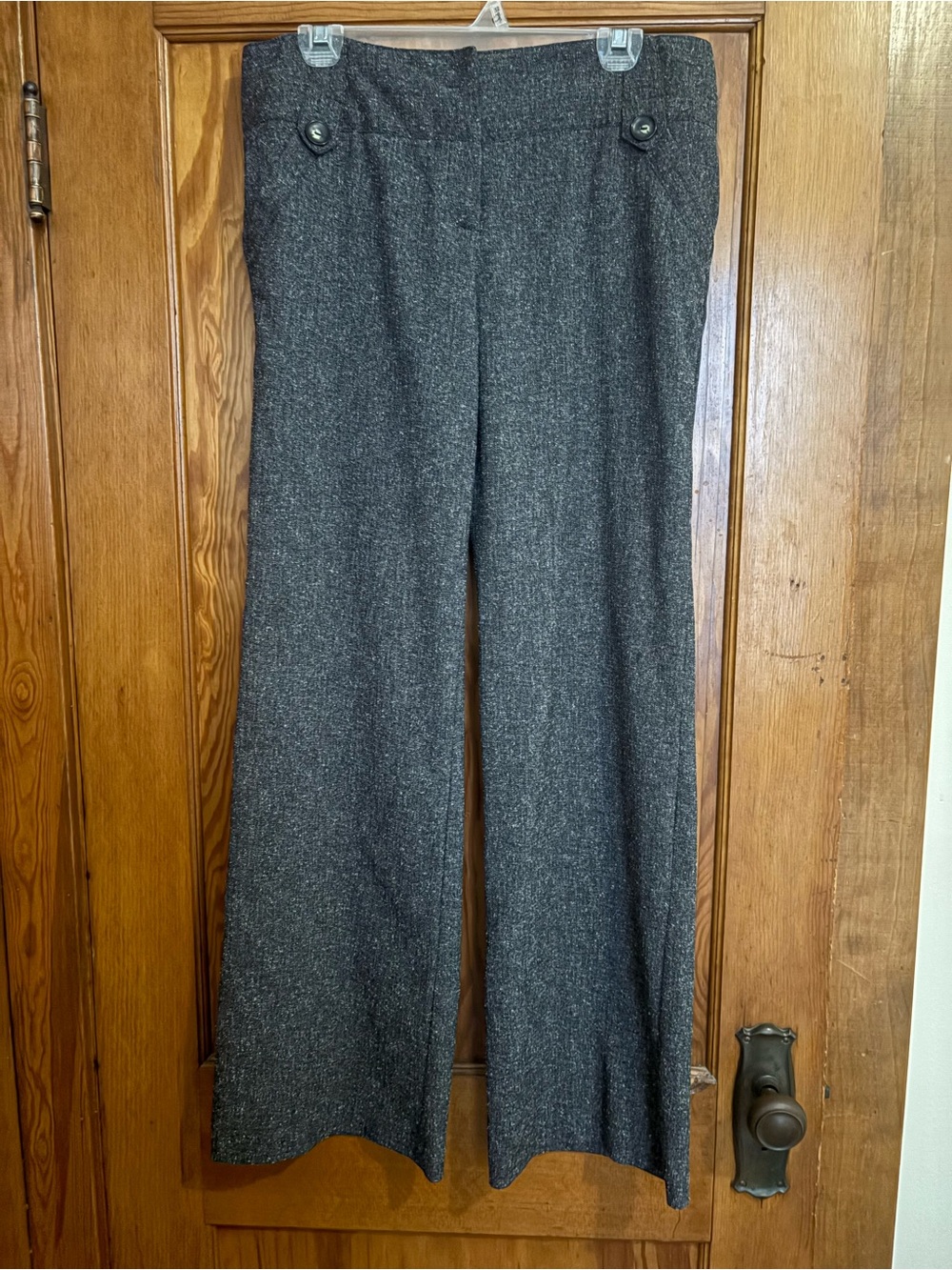 Iz Byer Wide Leg Gray Tweed Pants
